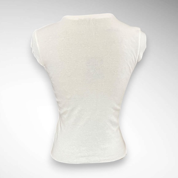 THREADS ON 9TH White Don't Wake the Dreamer Short Sleeve Baby Tee Small | NWOT - Picture 4 of 5